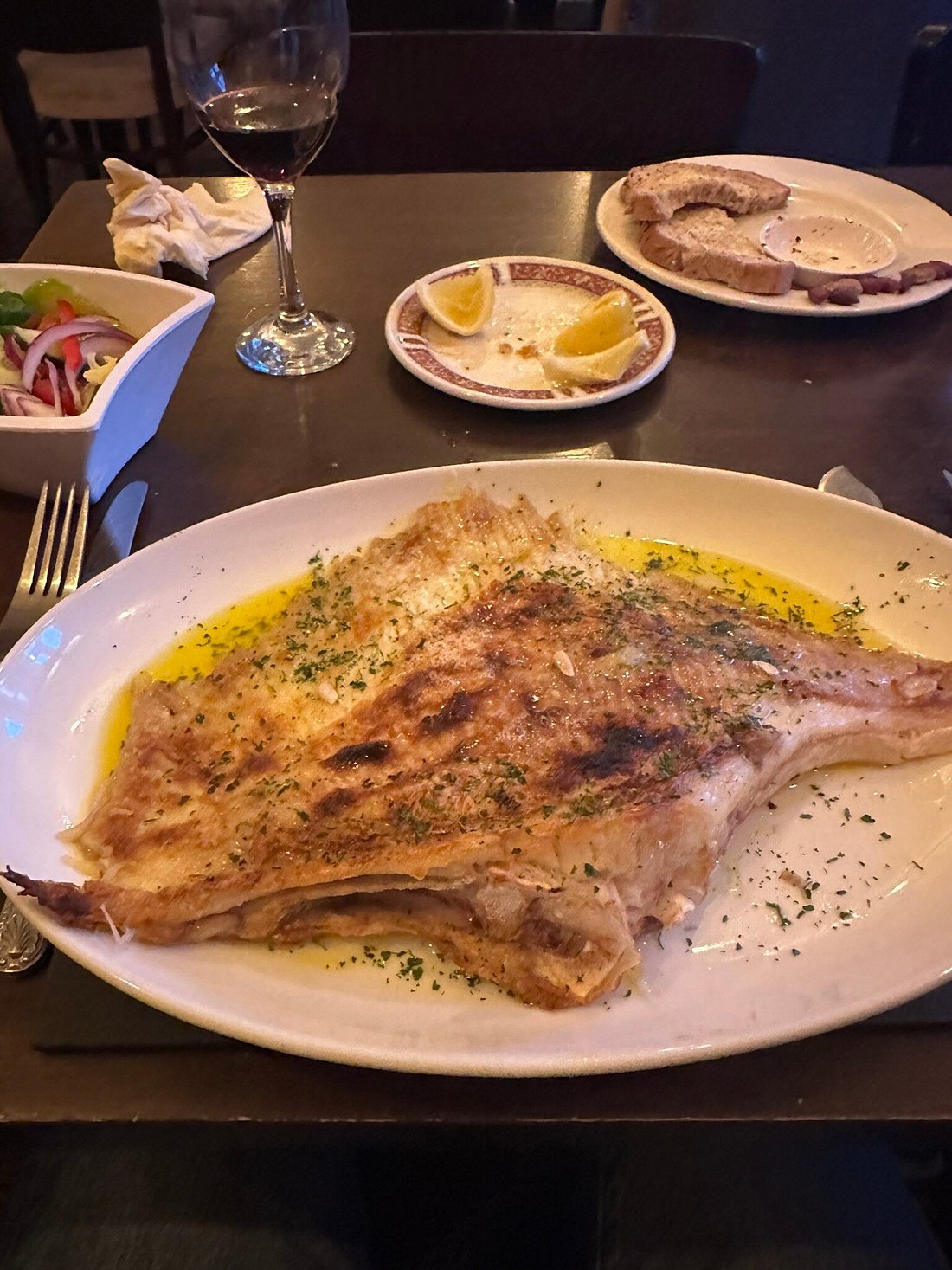 Skate wing with butter and herbs at Othello Restaurant